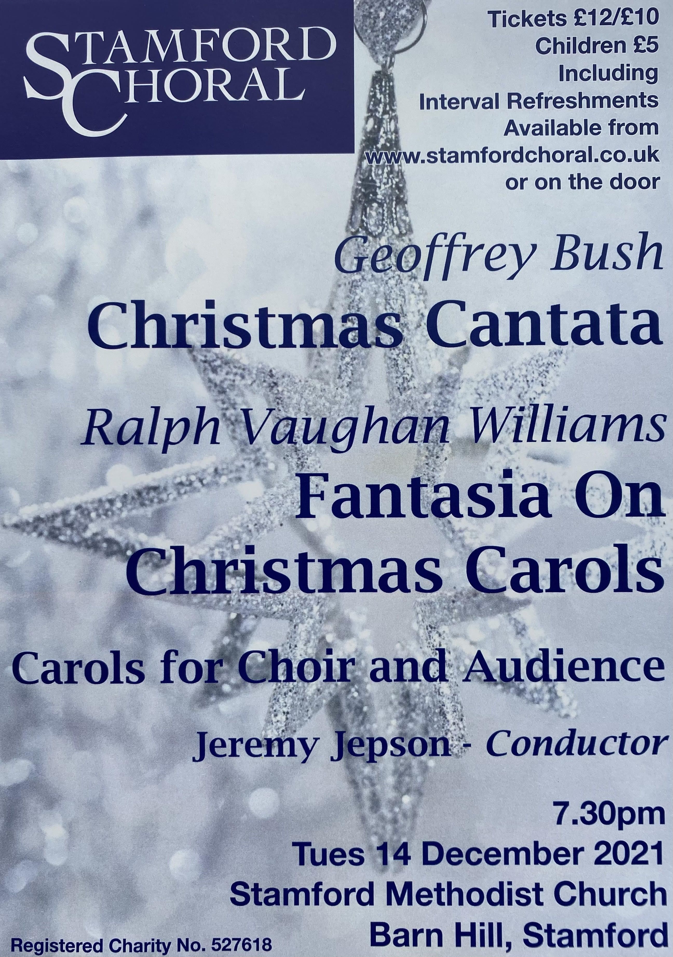 Christmas 2021-Christmas Cantata-Geoffrey Bush, Fantasia on Christmas Carols-Ralph Vaughan Williams, Carols